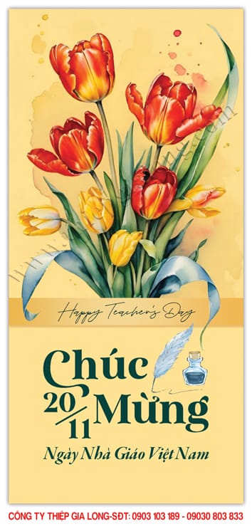 Thiệp chúc mừng ngày nhà giáo Việt Nam GL-3370