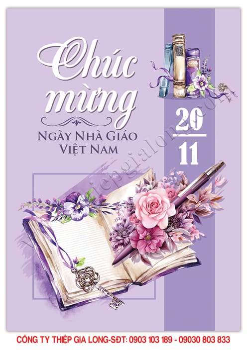 Thiệp chúc mừng ngày nhà giáo Việt Nam GL-3382