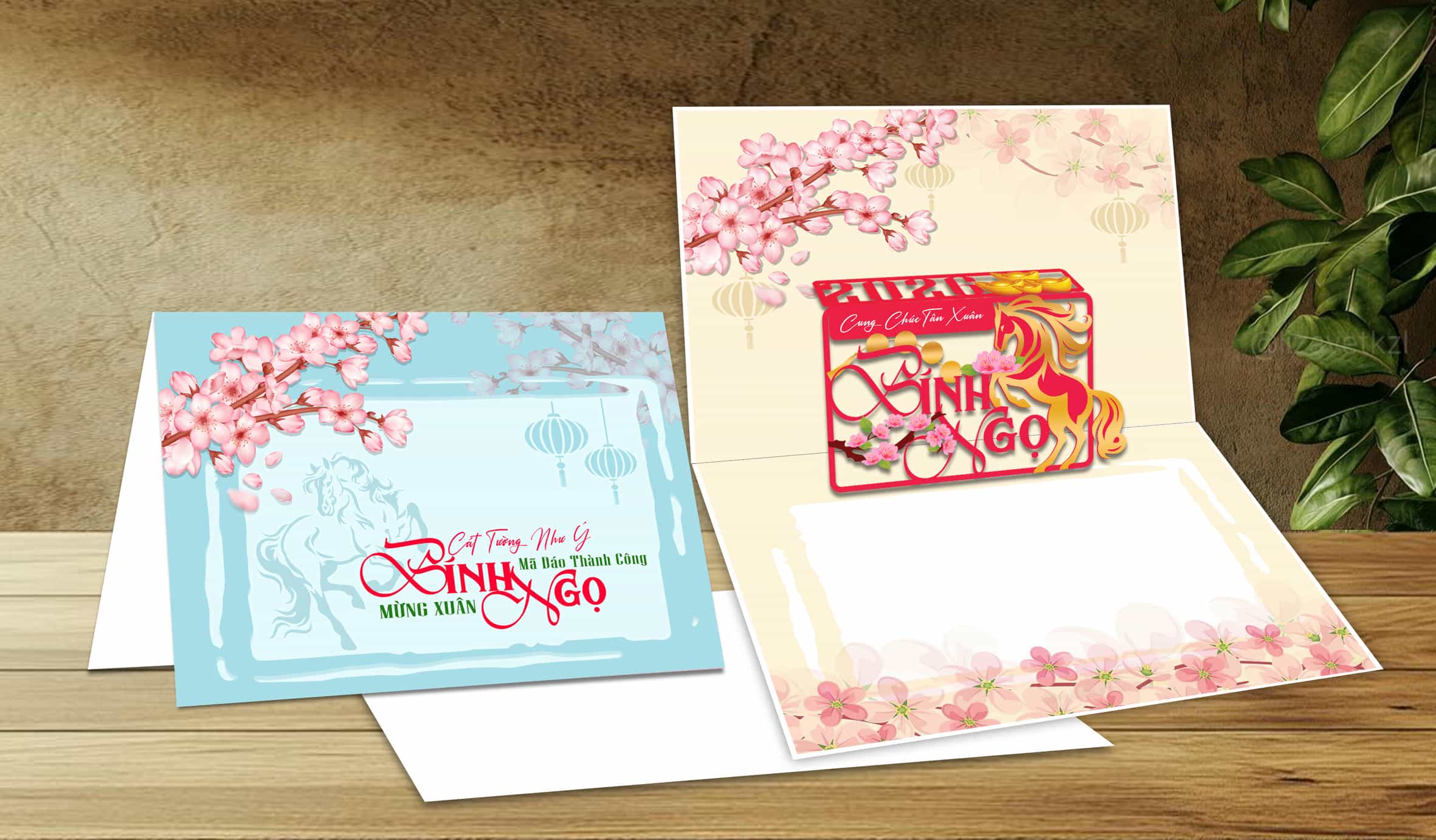 Thiệp chúc Tết Bính Ngọ 2026 GL-3604