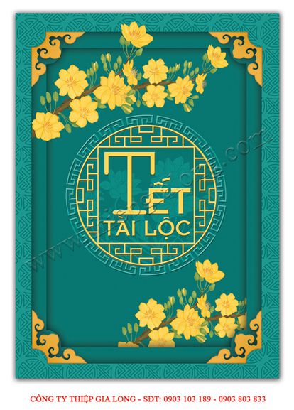 Thiệp chúc Tết Ất Tỵ 2025 GL3258