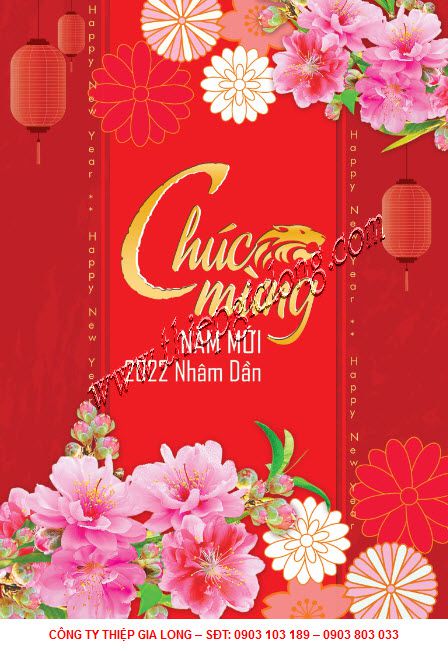 Thiệp chúc tết Nhâm Dần 2022 GL-2808
