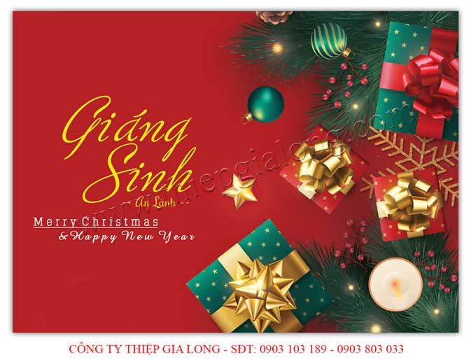Thiệp Giáng Sinh Công Ty Tiếng Anh GL-3049