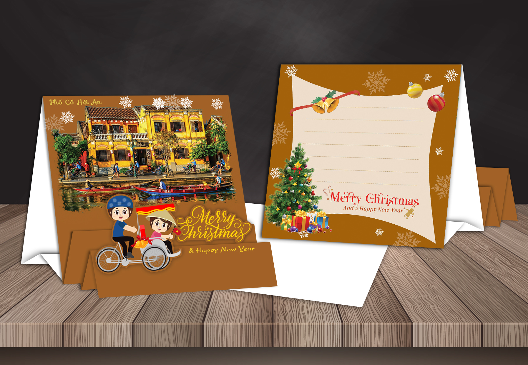 Thiệp giáng sinh sang trọng GL-3356