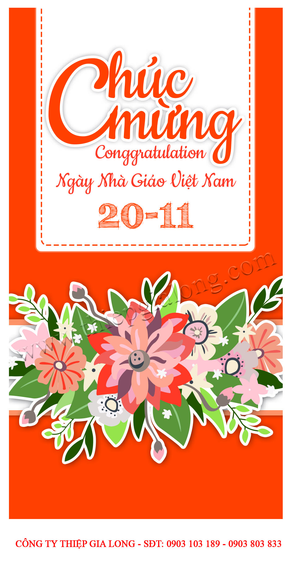 thiệp hoa chúc mừng 20-11 CA-828