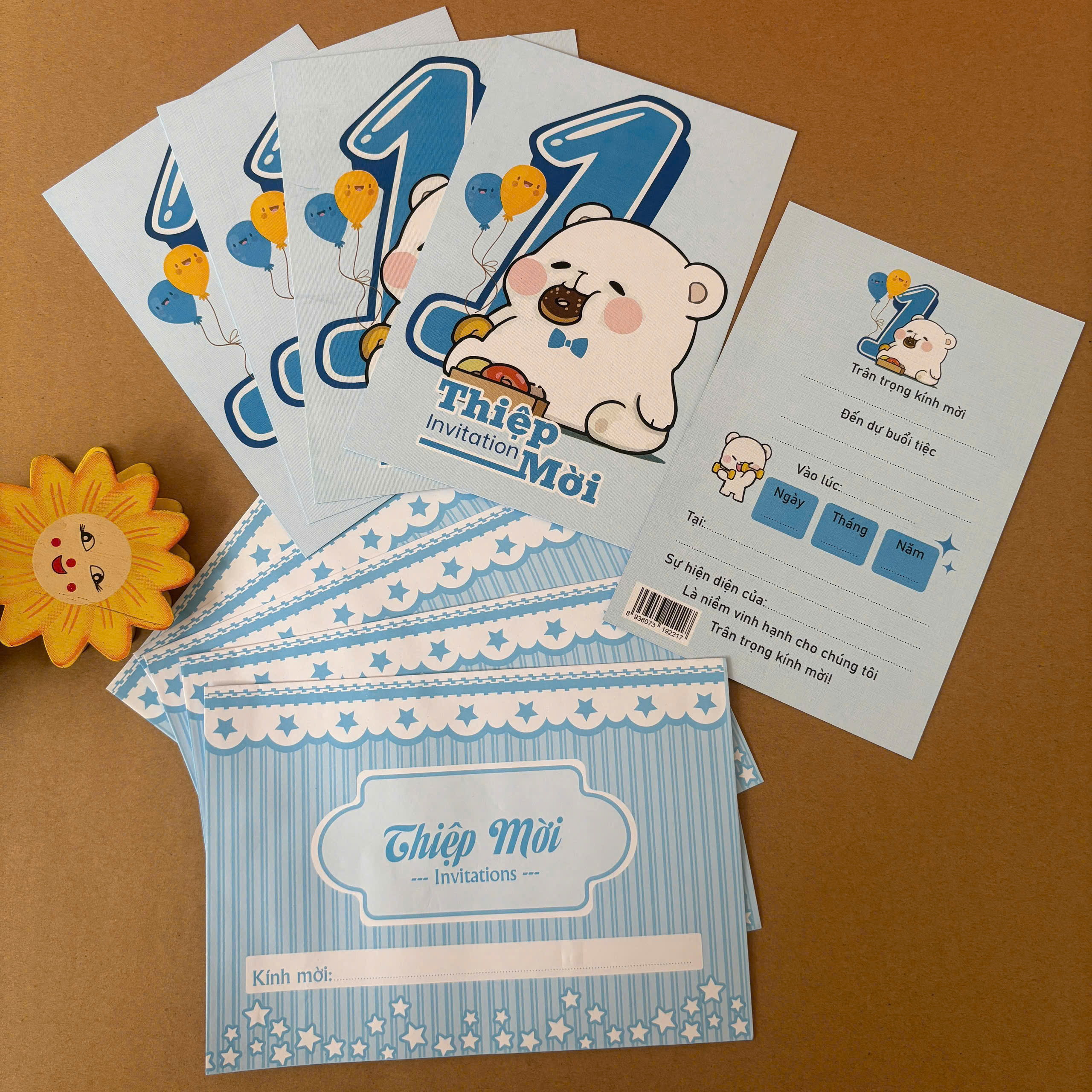 Thiệp mời thôi nôi dễ thương TMTN-02