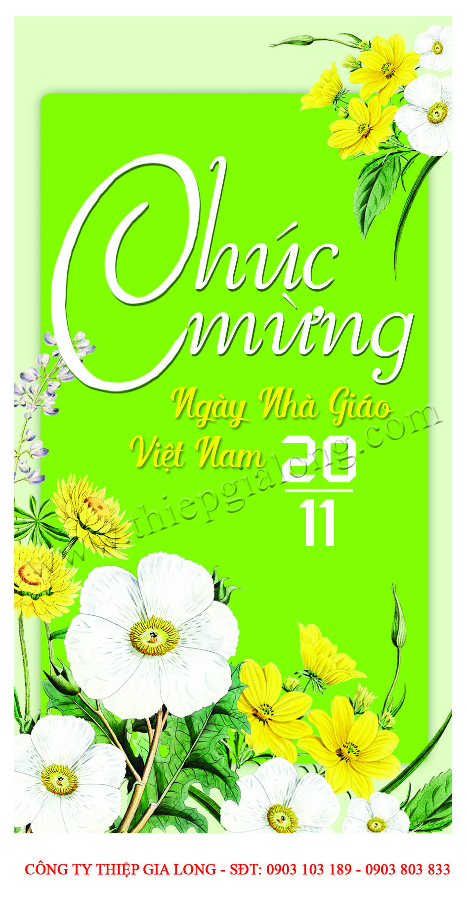 Thiệp mừng 20 tháng 11 CA-829