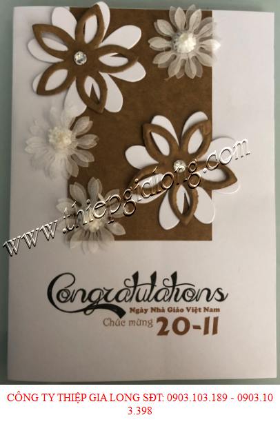 Thiệp mừng ngày nhà giáo việt nam 20-11 handmade HK-19