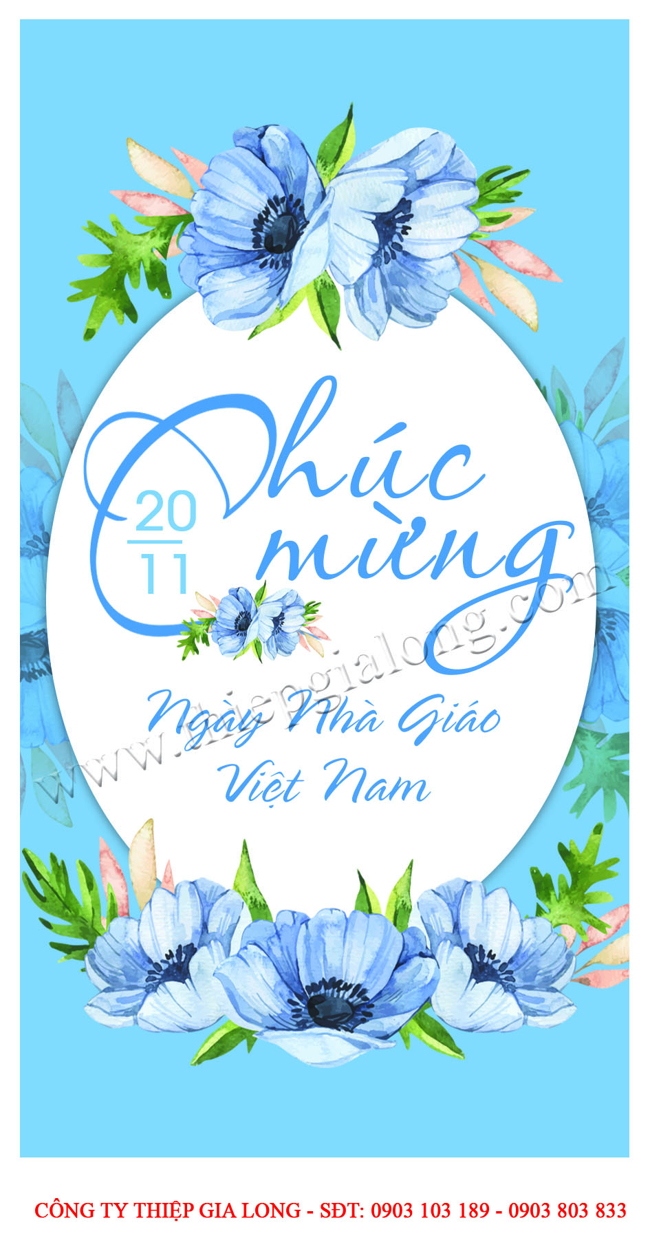 thiệp ngày nhà giáo 20- 11 CA -831