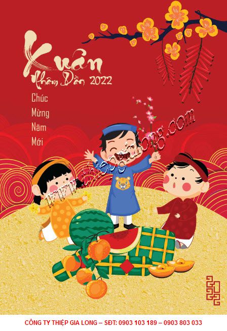 Thiệp tết Nhâm Dần 2022 GL-2821