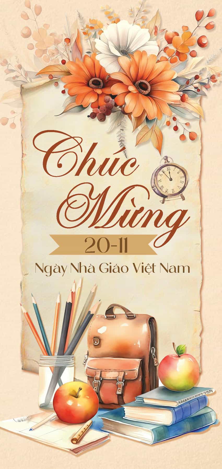 Thiệp tri ân thầy cô GL-3486