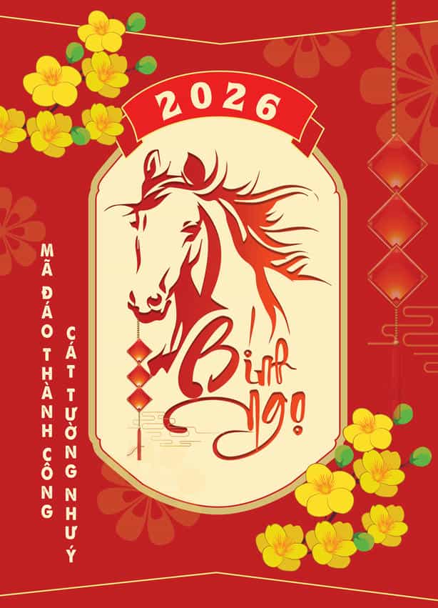 Thiệp xuân Bính Ngọ 2026 GL-3530